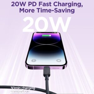 SiGN USB-C till Lightning Kabel 20W, 1.2m - Svart