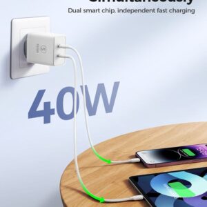 SiGN Dual USB-C PD Laddare 40W - Vit
