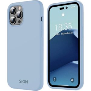SiGN Liquid Silicone skal till iPhone 14 Pro Max - Blå