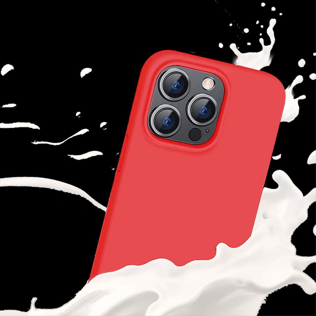 SiGN Liquid Silicone skal till iPhone 15 Pro Max - Röd