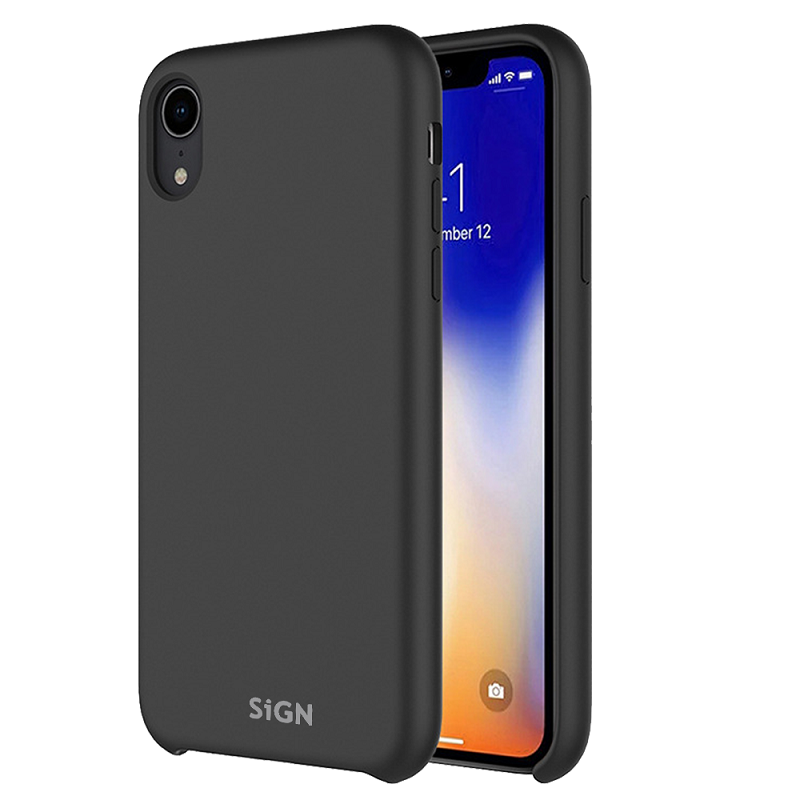 SiGN Liquid Silicone skal till iPhone 12 Mini - Svart