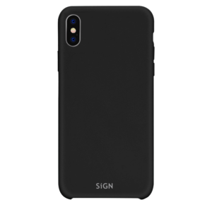 SiGN Liquid Silicone skal till iPhone X & XS - Svart