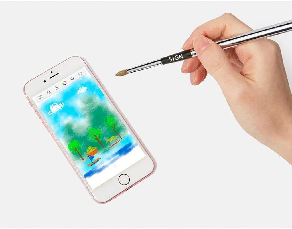 Stylus Pen för Touchskärmar med Dubbla Spetsar - Svart