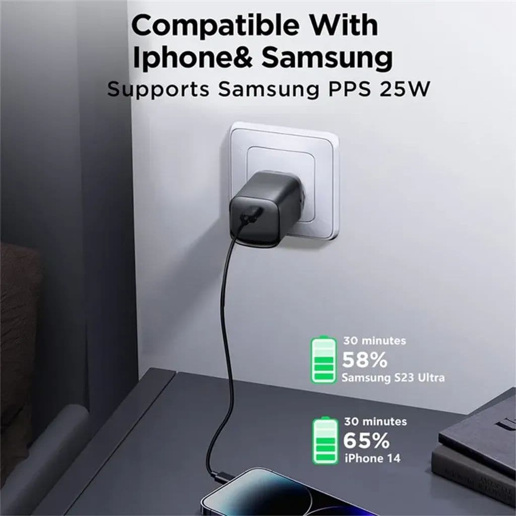SiGN Single-Port Snabbladdare, 30W - Svart