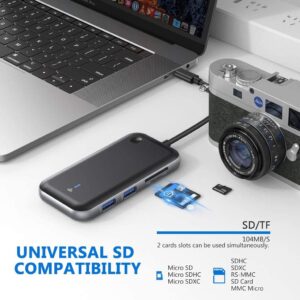 SiGN USB-C-hub + Bildöverföring till TV via Bluetooth 1080p, 10w - Svart