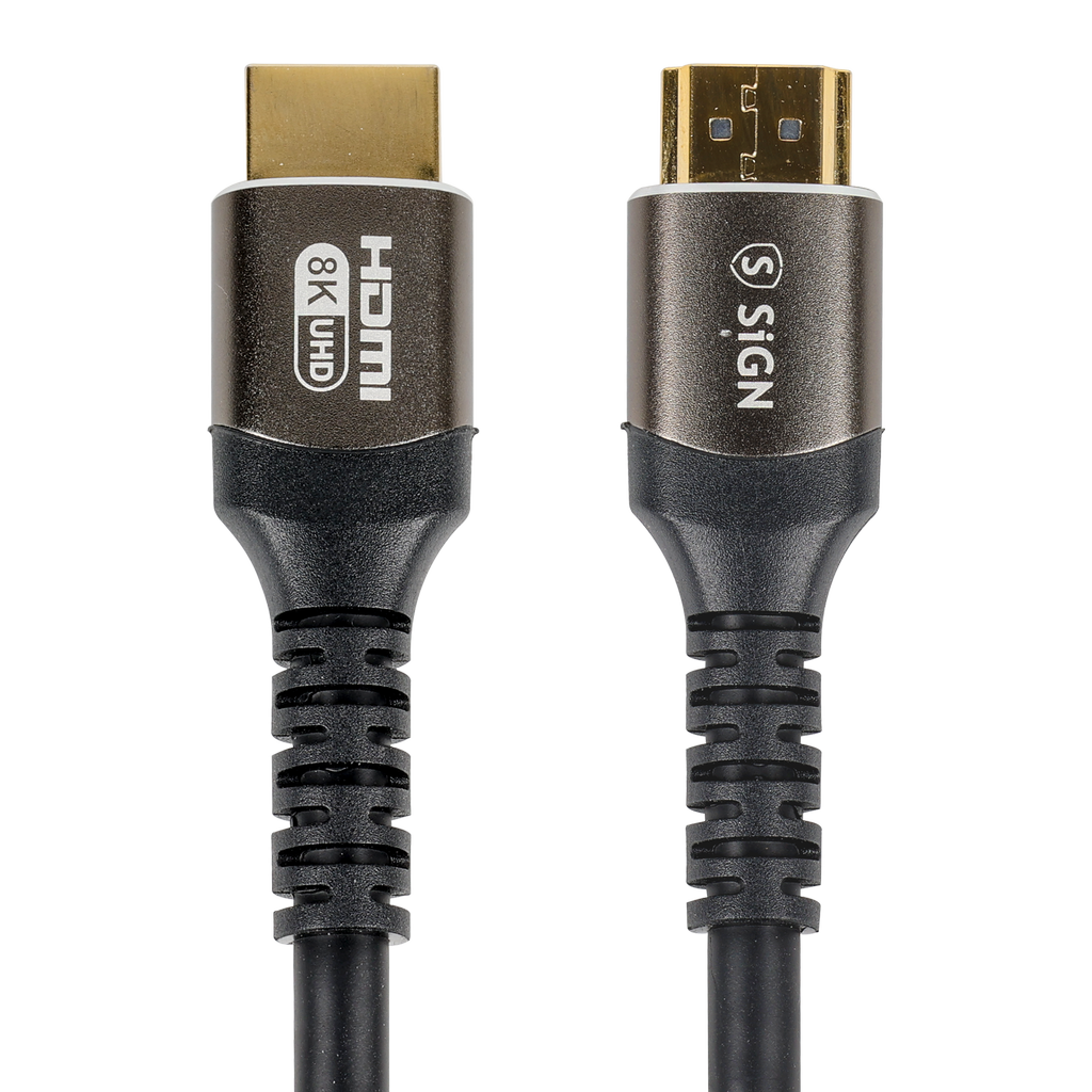 SiGN Premium HDMI 2.1 Kabel 8K, 2m - Svart