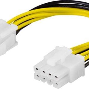 DELTACO adapterkabel 4-pin ATX12V till 8-pin EPS12V 10 cm