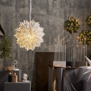 LED BLOCKLJUS FLAMME Svart / 15 CM / Timer