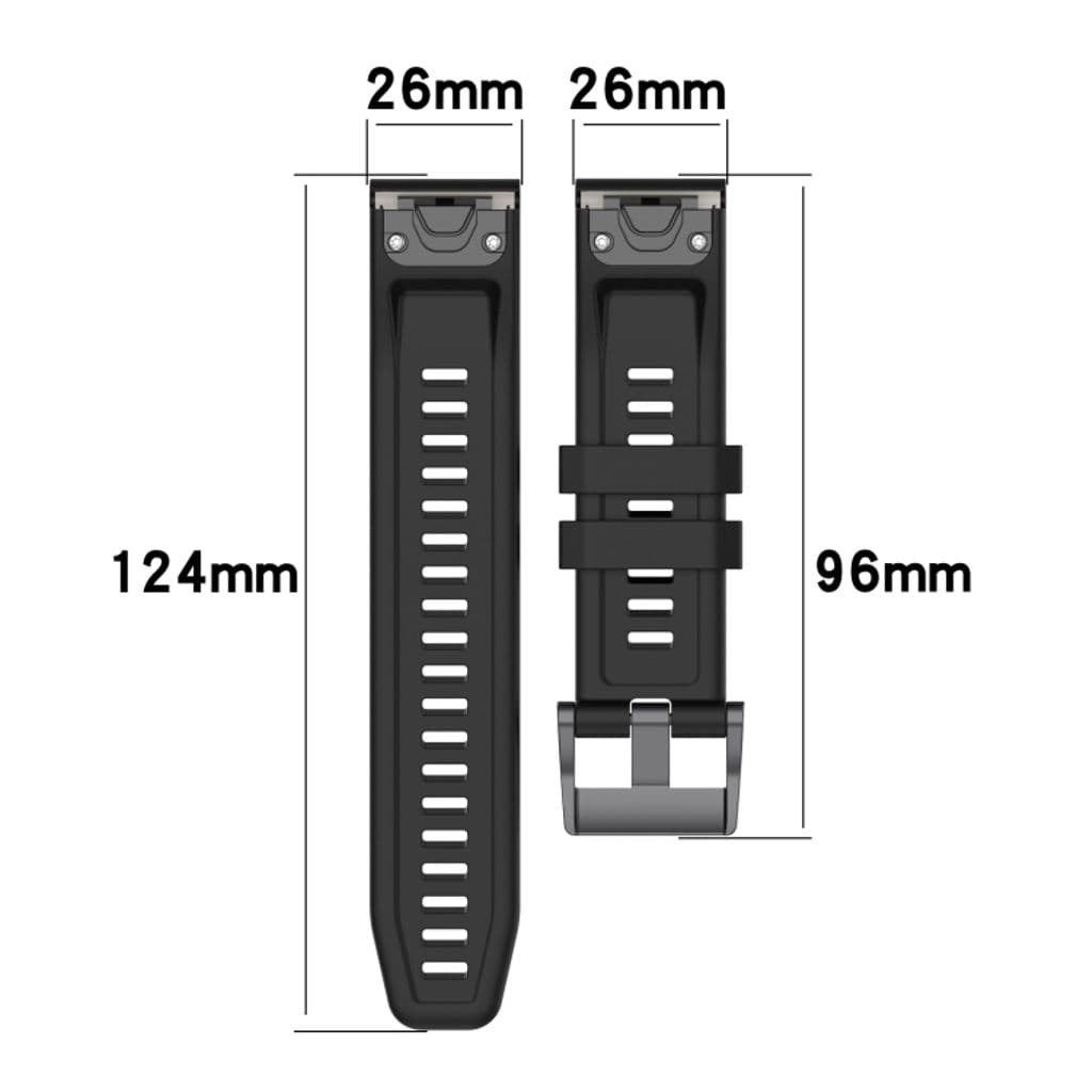 Garmin Tactix 7 Klockarmband i Silikon - Svart