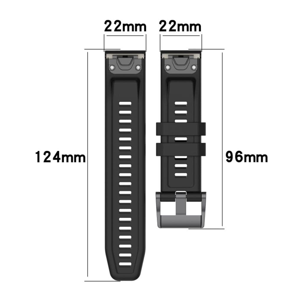 Garmin Approach S62 Tvåfärgat Klockarmband i Silikon - Svart / Grå