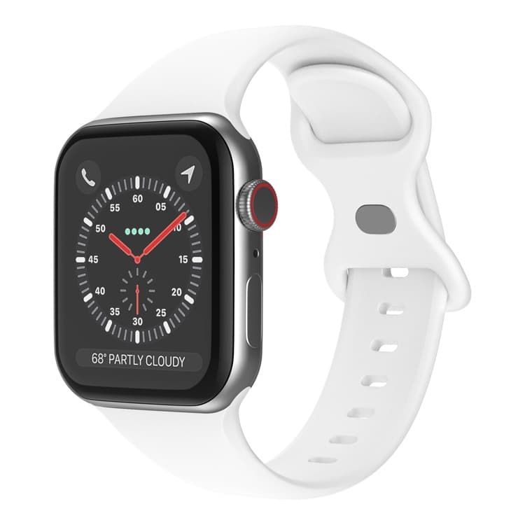Apple Watch 38/40/41/42mm Silikon Klockarmband - Vit