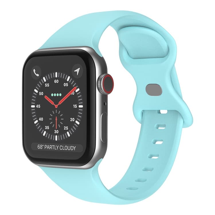 Apple Watch 38/40/41/42mm Silikon Klockarmband - Ljusblå