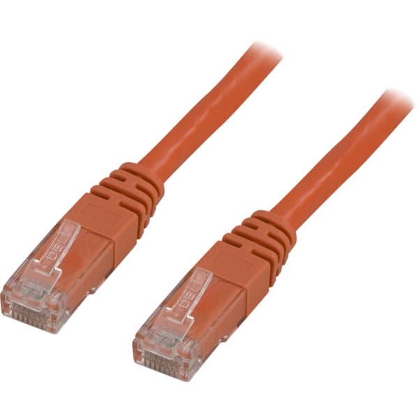 DELTACO Cat6 nätverkskabel, 20m, orange