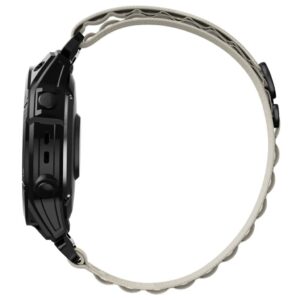 Garmin Fenix 8/7X/Descent MK2/MK2i, etc. Klockarmband i nylon - Vit