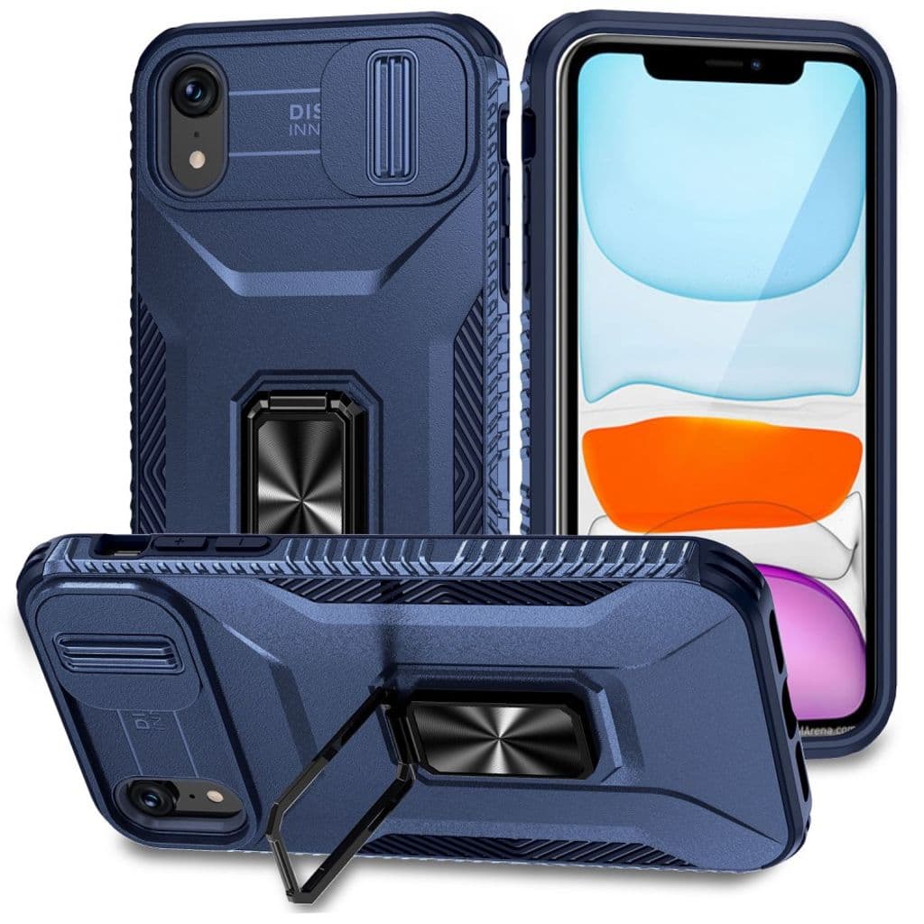 iPhone XR Skal Magnetisk Stativring - Blå