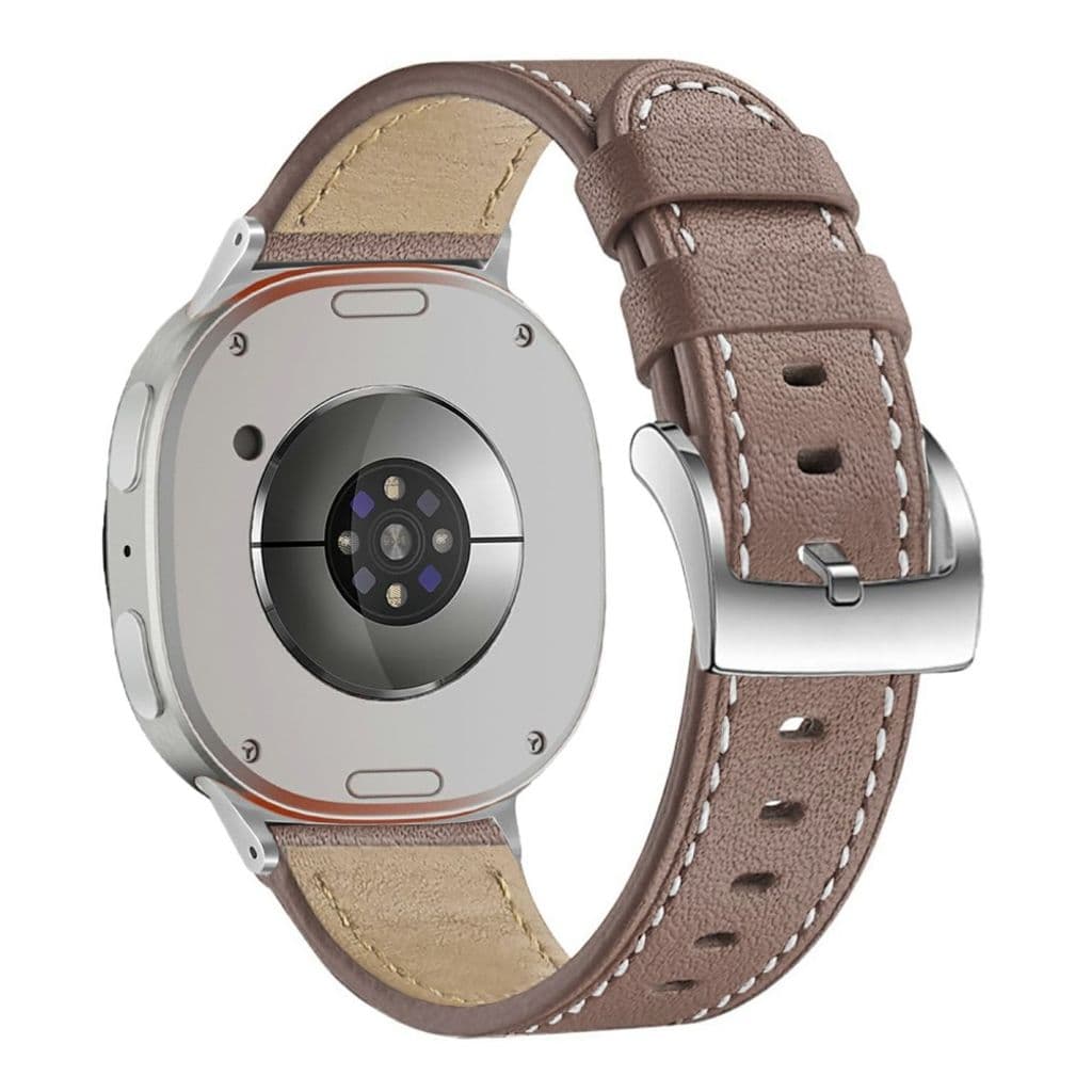 Samsung Galaxy Watch8 44mm etc. Klockarmband i läder - ljus brun