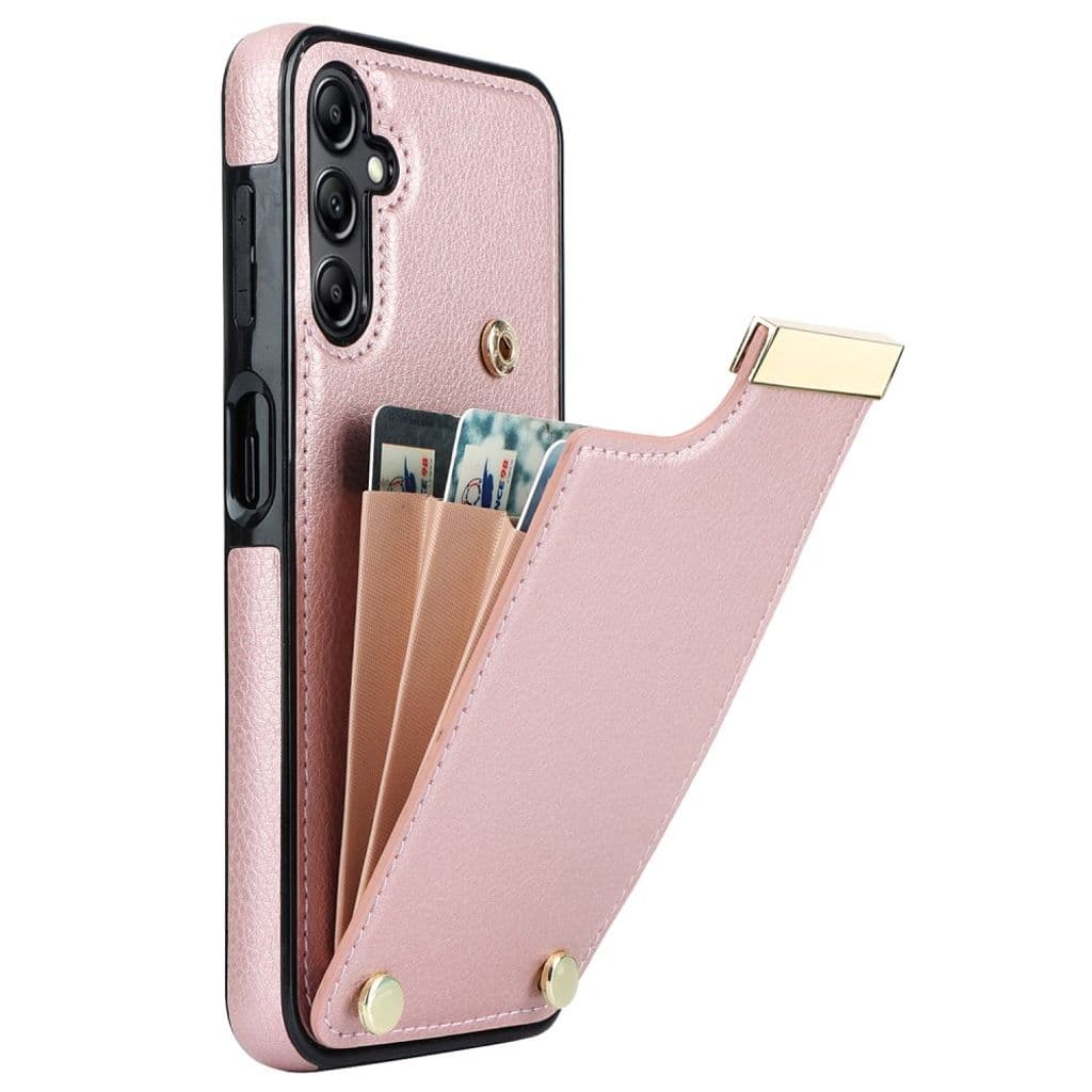 Samsung Galaxy S23 FE Mobilskal med Korthållare & Stativ – Roséguld