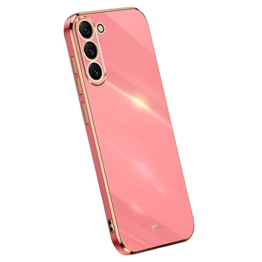 Samsung Galaxy S24 Skal med guldkanter - Rosa