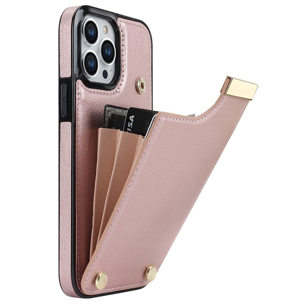 iPhone 15 Pro Max Skal med korthållare - Roséguld