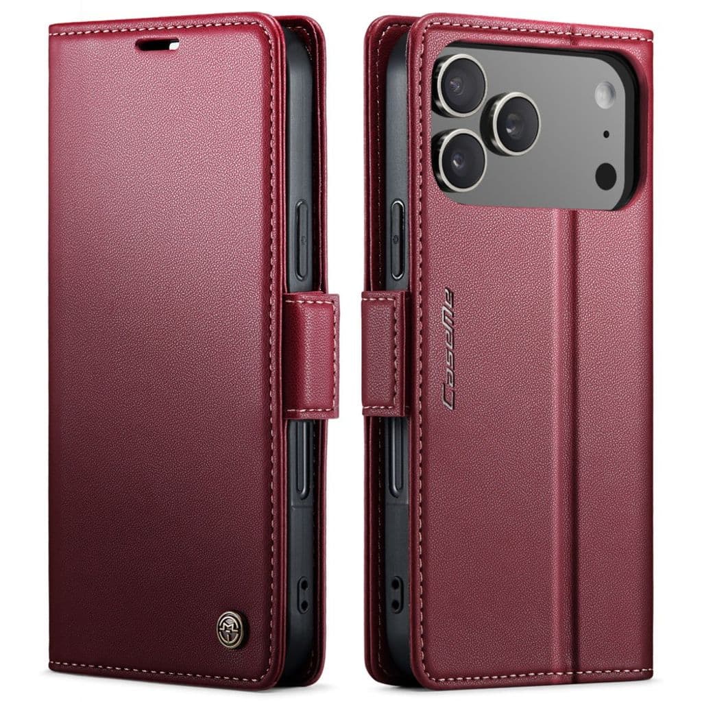 CASEME iPhone 17 Pro Fodral med Kortfack - Röd