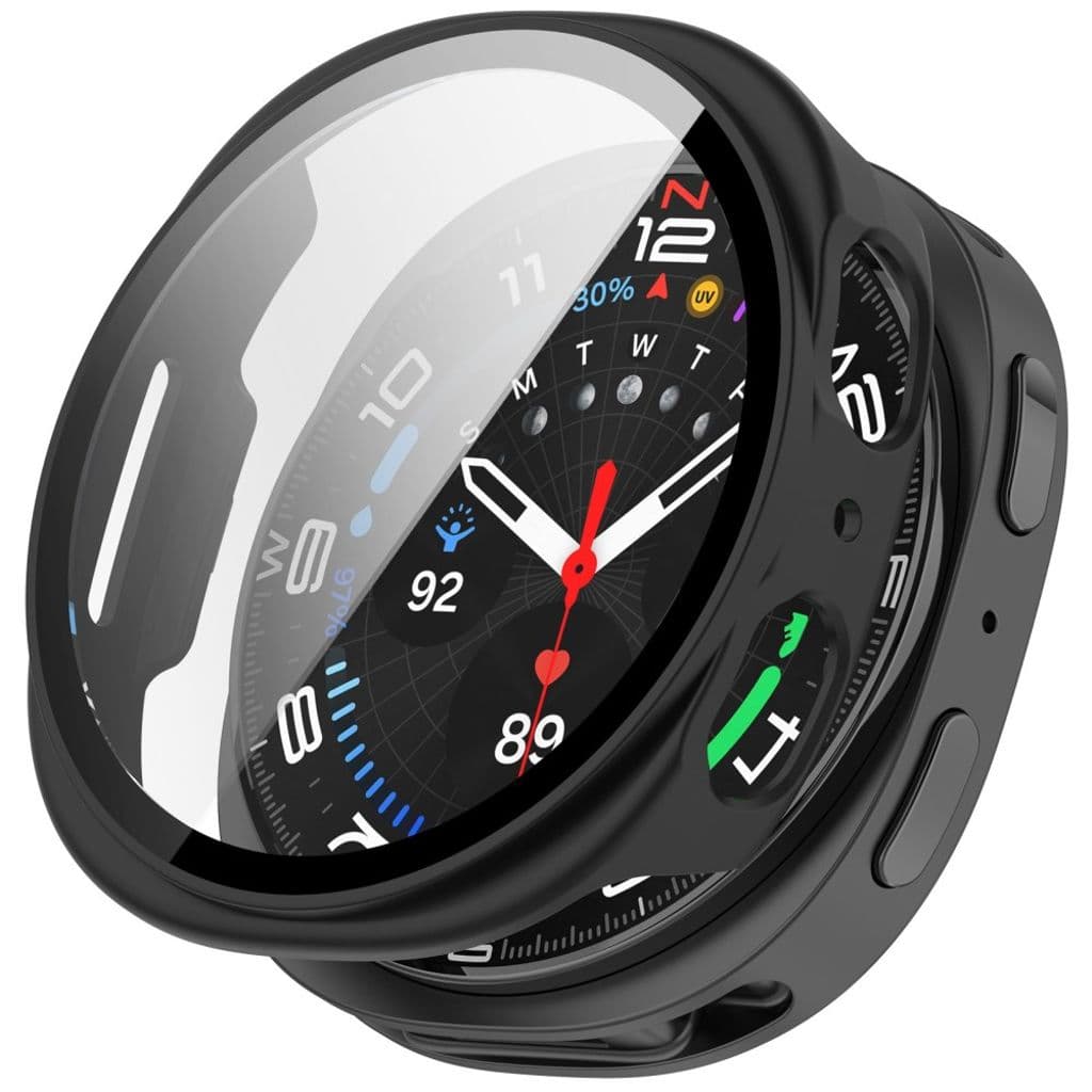 Samsung Galaxy Watch8 44 mm Skal med skärmskydd - matt svart